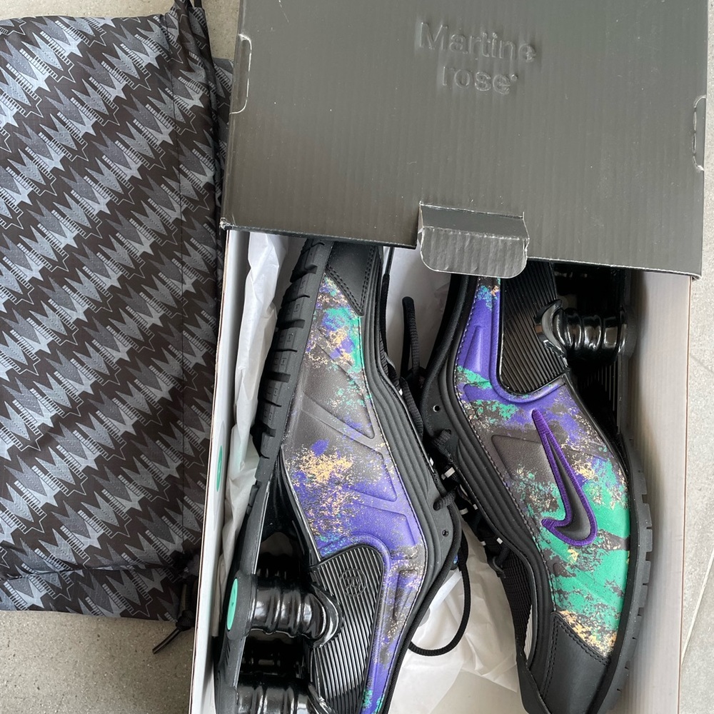 Nike x Martine Rose SHOX MR4 in black eggplant MENS 7/ WMNS 8.5